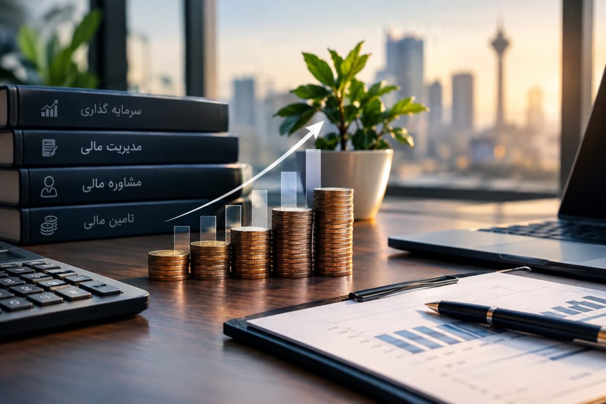 خدمات مالی و مدیریت امور مالی با نمودار رشد سرمایه