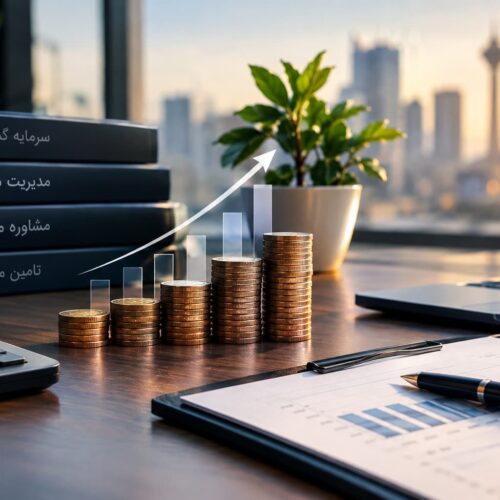 خدمات مالی و مدیریت امور مالی با نمودار رشد سرمایه
