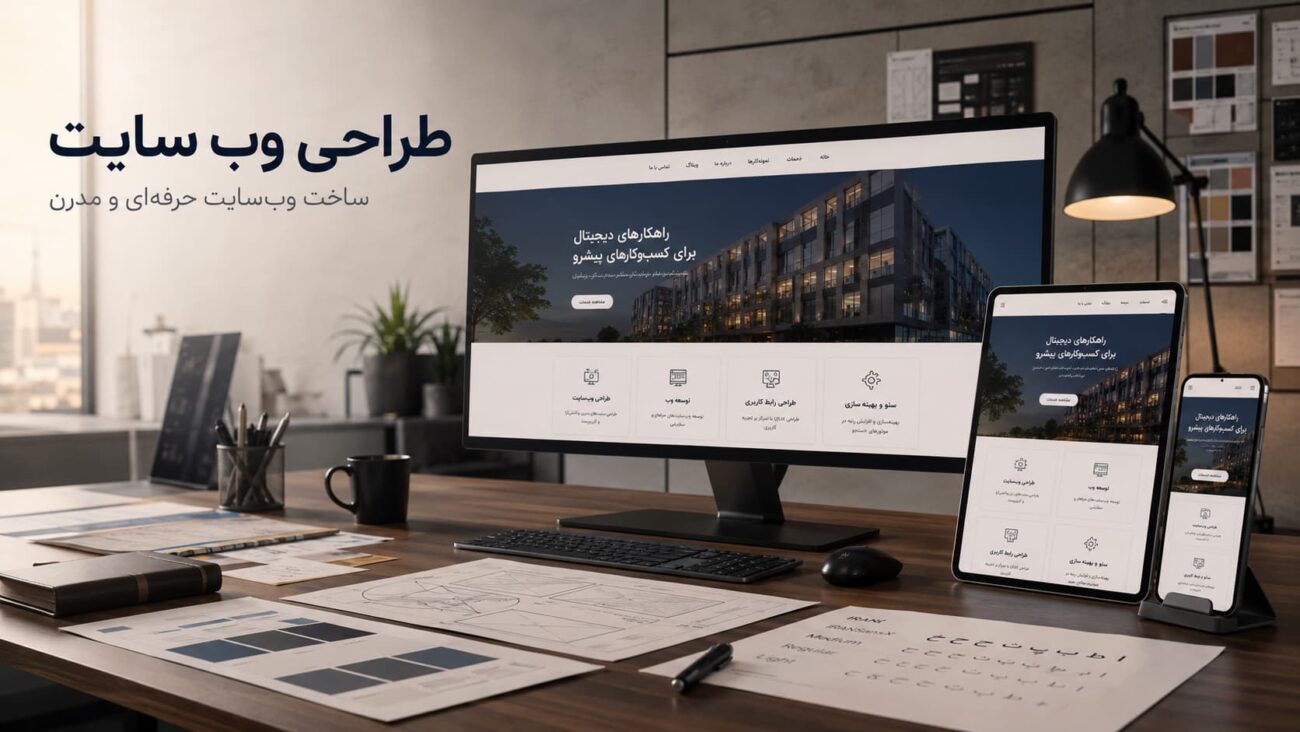 طراحی وب سایت حرفه‌ای و مدرن برای کسب‌وکار