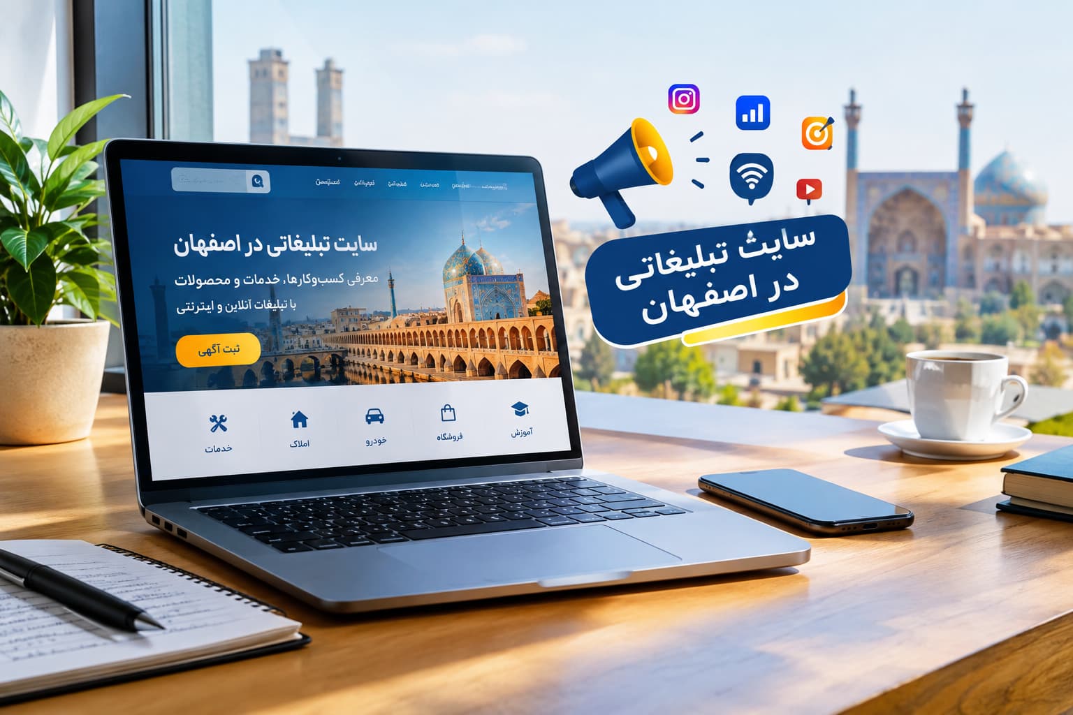 سایت تبلیغاتی در اصفهان برای معرفی کسب‌وکارها و خدمات