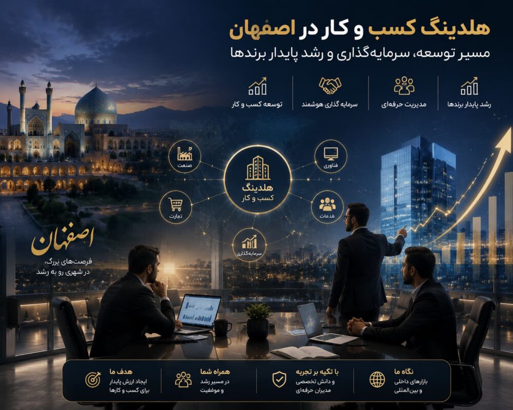 هلدینگ کسب و کار در اصفهان و توسعه برندهای تجاری با مدیریت حرفه‌ای