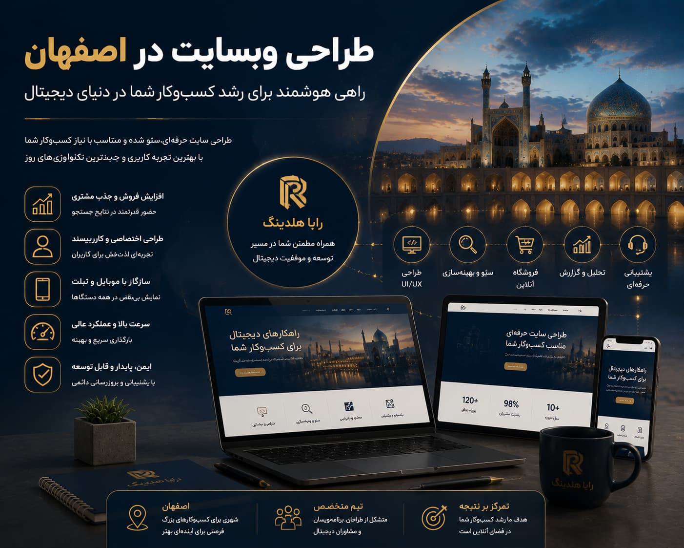 طراحی وبسایت در اصفهان برای رشد کسب‌وکار و حضور حرفه‌ای در فضای دیجیتال