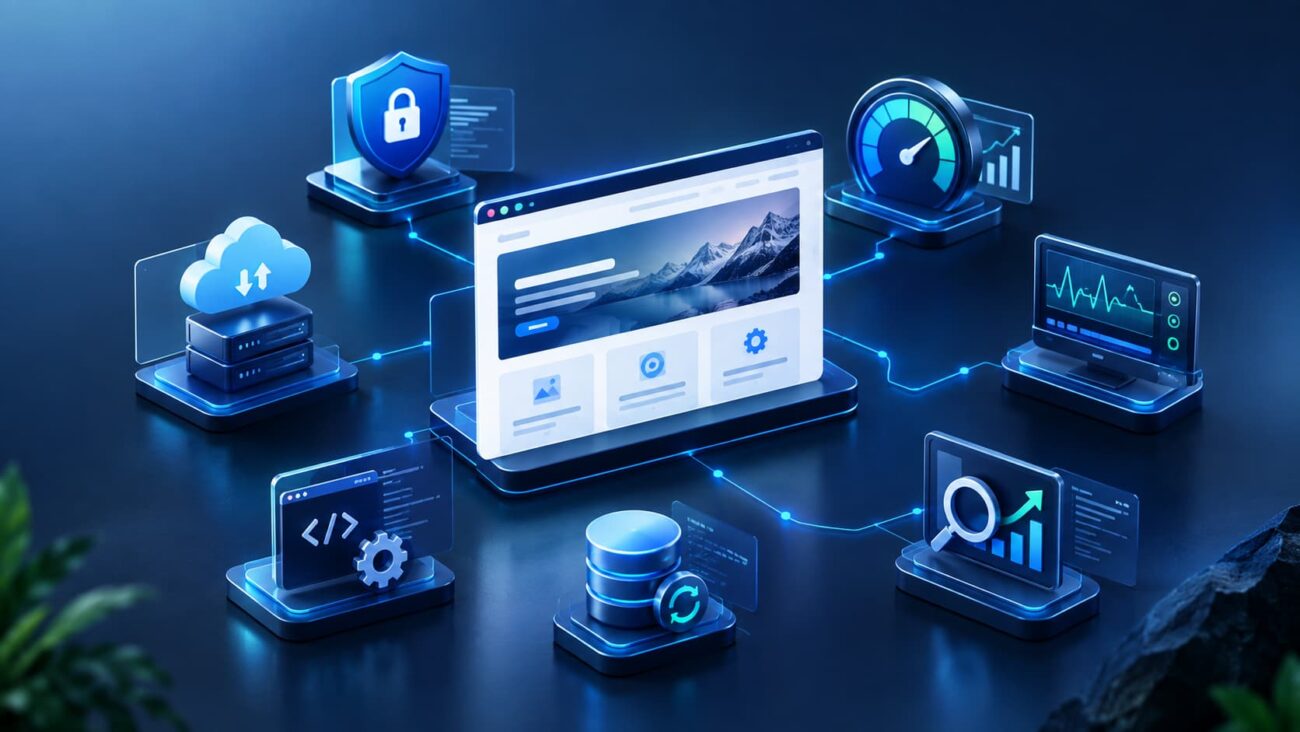 خدمات پشتیبانی وبسایت با تمرکز بر امنیت، بکاپ، سرعت و مانیتورینگ سایت